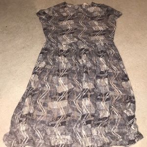 black and white lace dress with fabric underneath